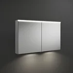 Зеркальный шкаф Burgbad 1108х680х160 мм с LED подсветкой, зеркальная поверхность (SPHY110) - Фото 1