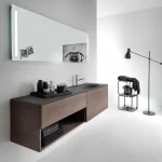 Комплект мебели Falper Viaveneto 180х45х45 см с зеркалом, орех (U6DX/69W180) - Фото 1