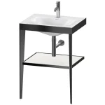 Консоль напольная с умывальником Duravit XViu 60x48, черный матовый (XV4714OB285) - Фото 1