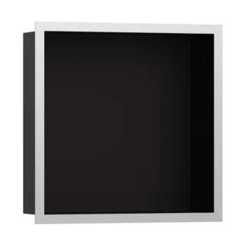 Настенная ниша Hansgrohe XtraStoris Individual с рамкой 30x30x10 см, матовая нержавеющая сталь (56098800)