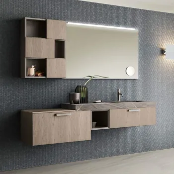 Тумба с умывальником Arbi Inka 22 165.5х50.5 см, дуб… - Фото №1
