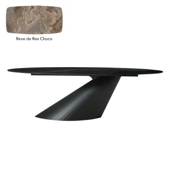 Стол Lunica Lux 120x240, Reve de Rex Choco (LUX) - Фото №1
