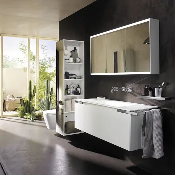 Комплект мебели BurgBad Yso 1295х490х452 мм с зеркальным… - Фото №1