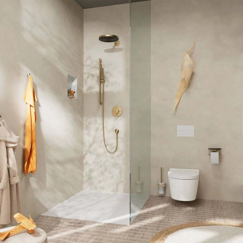 Верхній душ Hansgrohe Pulsify 260 1jet, бронза матова (24140140) - Фото 3
