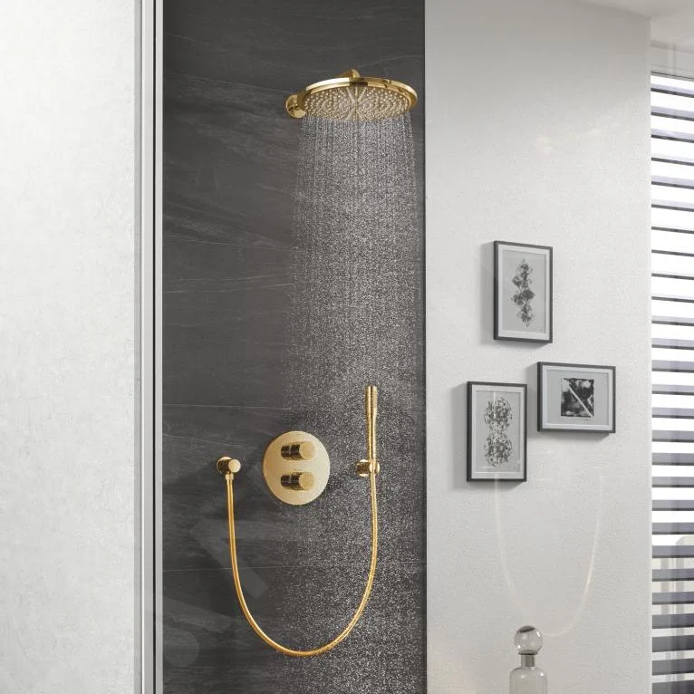 Верхній душ Grohe Rainshower Cosmopolitan 310 з кронштейном 380 мм, золото (26066GL0) - Фото 3