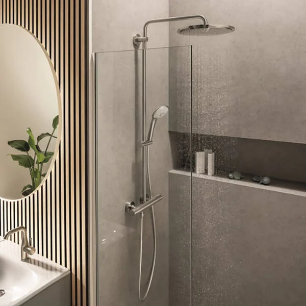 Душевая система с термостатом Grohe Euphoria System 310, суперсталь (26075DC0) - Фото 2