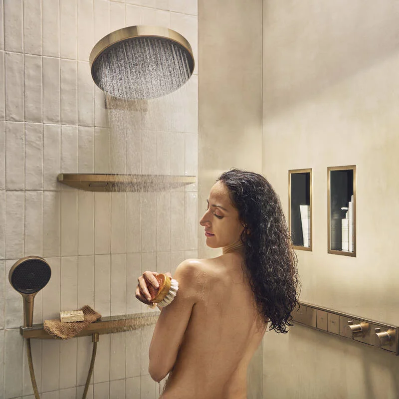 Верхний душ Hansgrohe Rainfinity 360 3jet с держателем, Brushed Bronze (26234140) - Фото 2