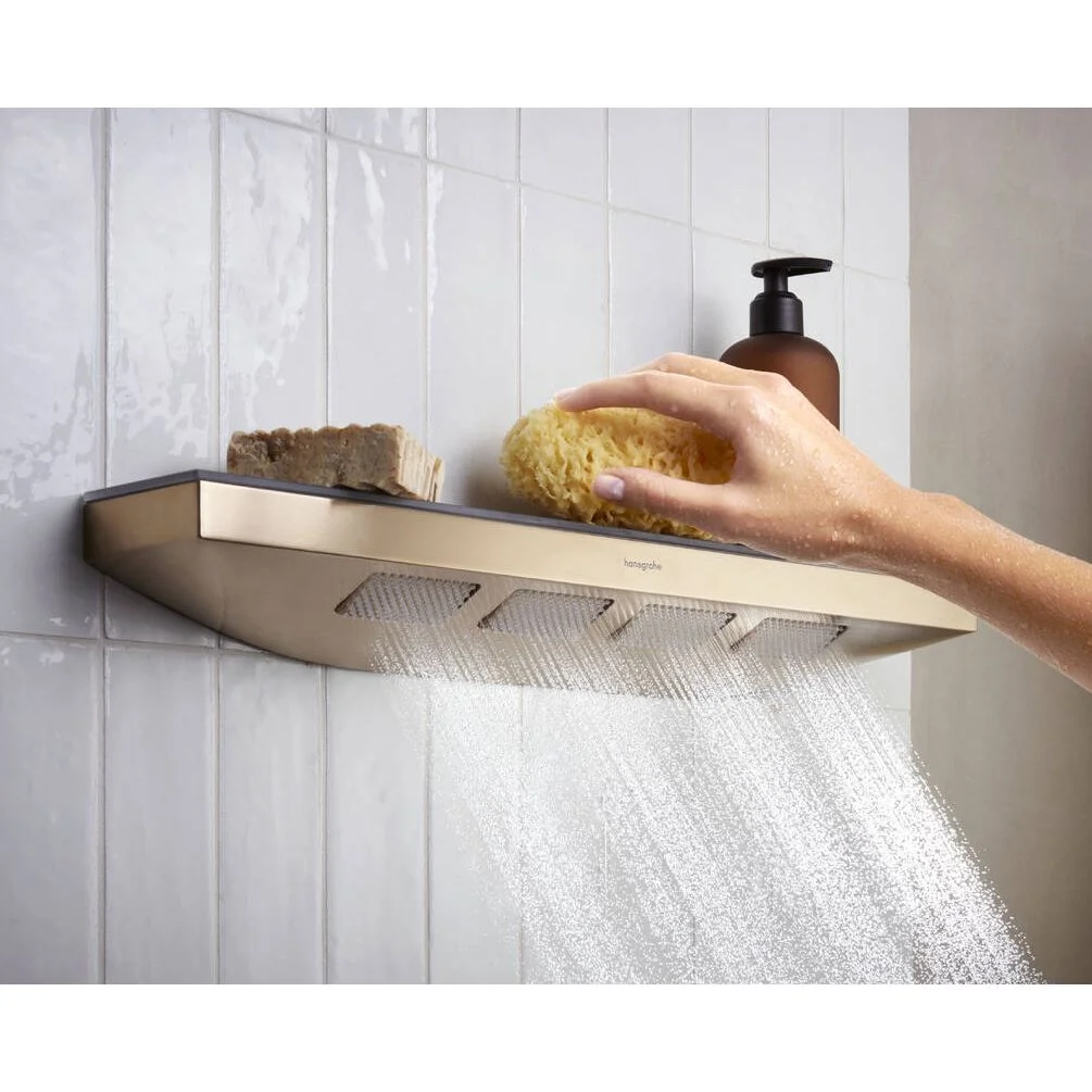 Боковой душ-полочка Hansgrohe Rainfinity 500 1jet, Polished Gold Optic (26243990) - Фото 2