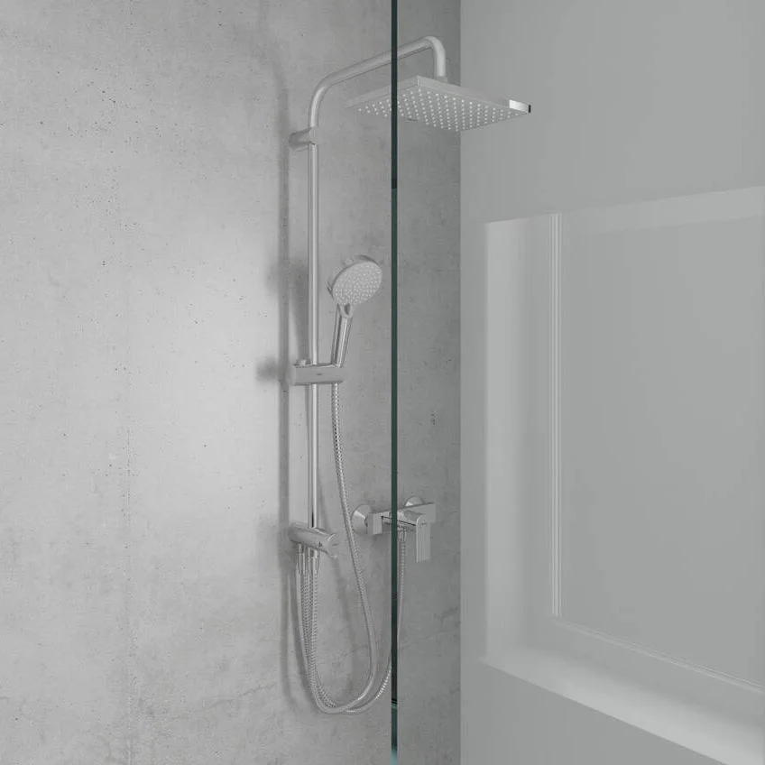 Душевая система Hansgrohe Vernis Shape Showerpipe 230 1jet Reno, черный матовый (26282670) - Фото 2