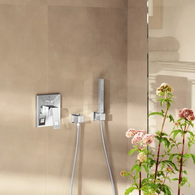 Душевой комплект Grohe Euphoria Сube Stick, однорежимный, хром (26405000) - Фото 3