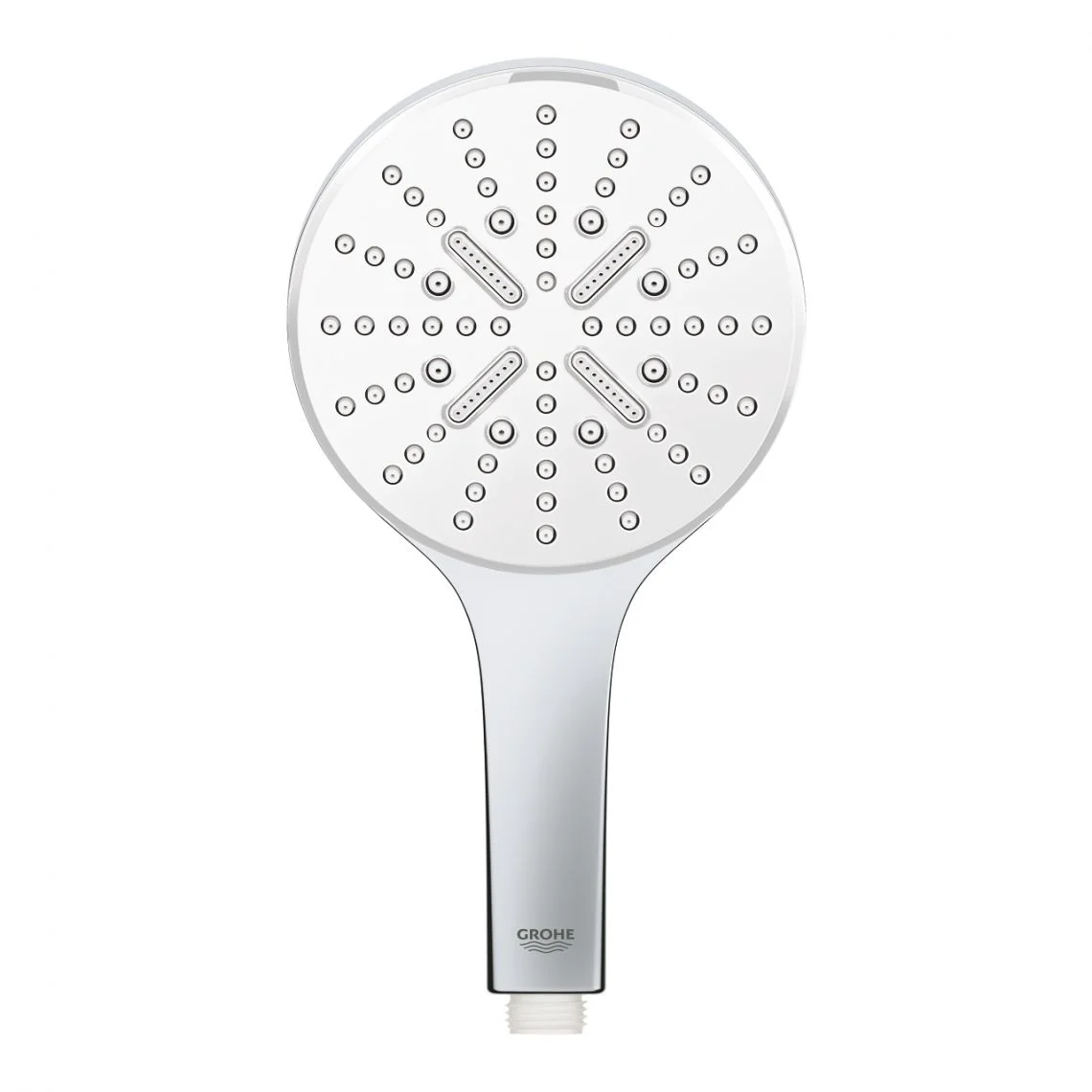 Ручной душ Grohe Rainshower Smartactive 130, хром/белый (26574LS0) - Фото 2