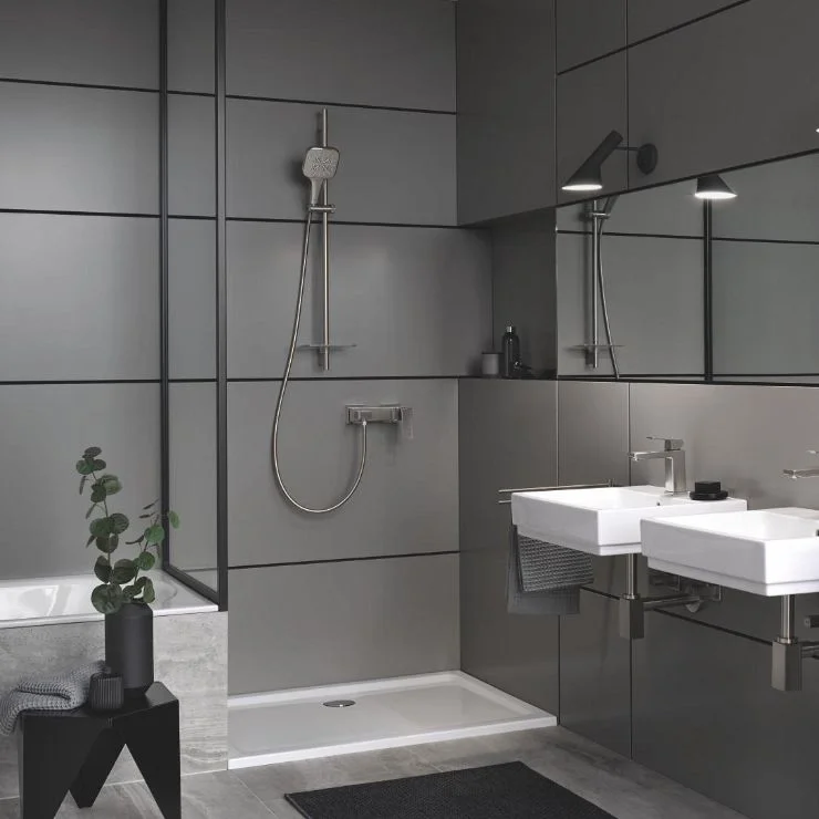 Ручной душ Grohe Rainshower SmartActive 130 Cube, суперсталь (26582DC0) - Фото 4
