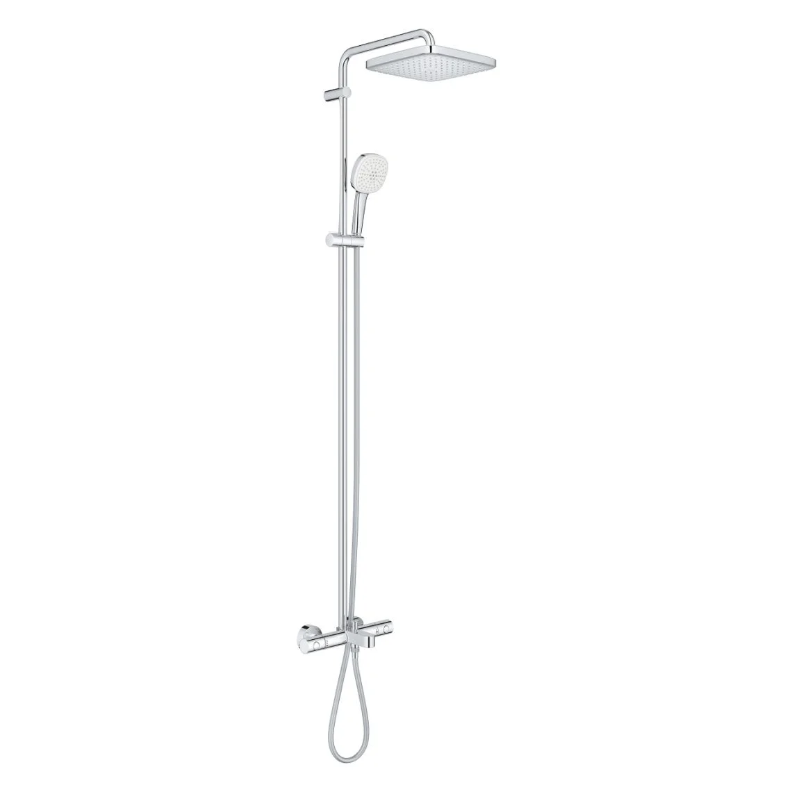 Душова система з термостатом Grohe Tempesta Cube 250, хром (26691001) - Фото 2