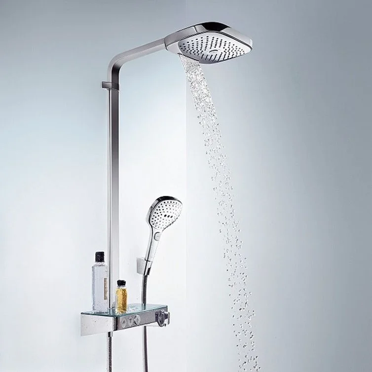 Душевая система Hansgrohe Raindance Select E Showerpipe 300 3jet, белый/хром (27127400) - Фото 3