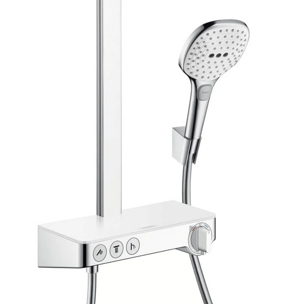 Душевая система Hansgrohe Raindance Select E Showerpipe 300 3jet, белый/хром (27127400) - Фото 2