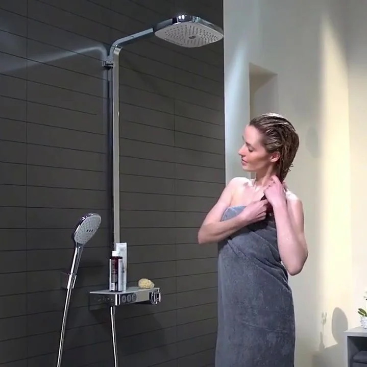 Душевая система Hansgrohe Raindance Select E Showerpipe 300 3jet, белый/хром (27127400) - Фото 4