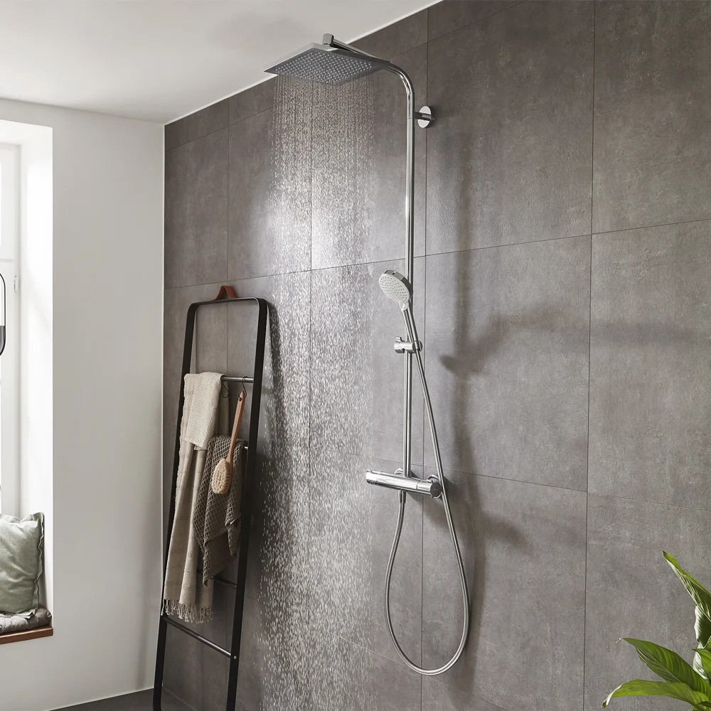 Душевая система Hansgrohe Showerpipe Crometta E240 1jet с термостатом, хром (27271000) - Фото 2