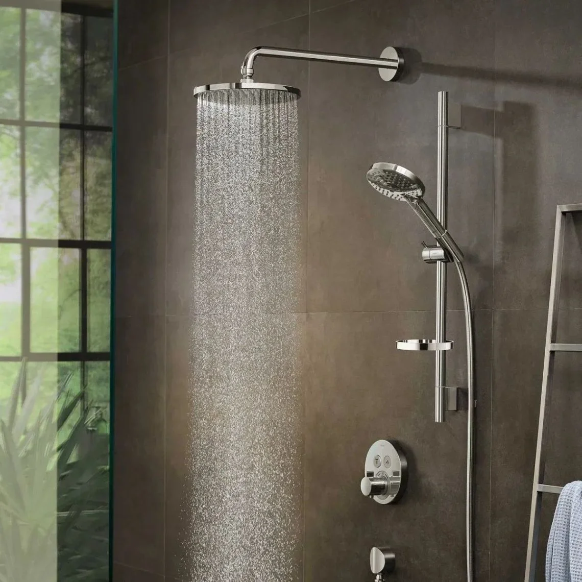 Верхний душ Hansgrohe Raindance S 240 Showerpipe PowderRain EcoSmart+ 1jet, Chrome (28821000) - Фото 2