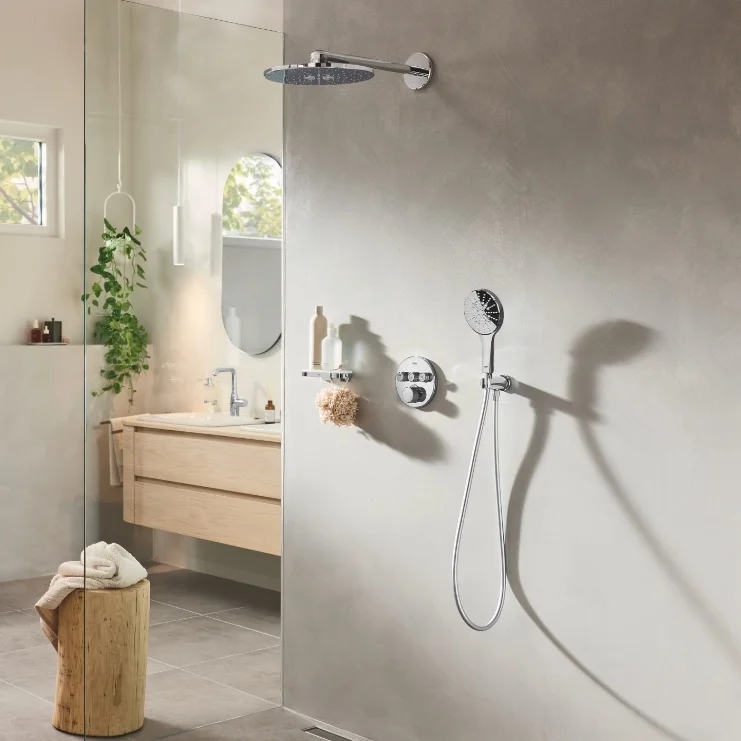 Душова система Grohe Grohtherm SmartControl прихованого монтажу з Rainshower SmartActive310, суперсталь (34863DC0) - Фото 2