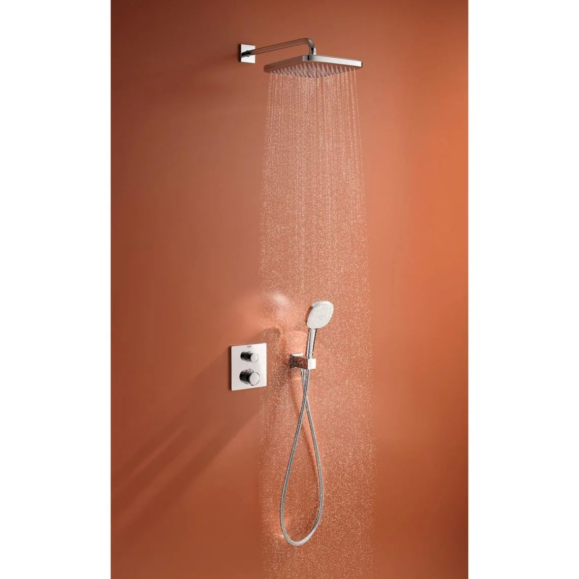 Душова система прихованого монтажу Grohe Grohtherm Cube, хром (34871000) - Фото 3