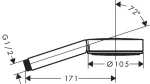 Ручной душ Hansgrohe Pulsify 105 1jet, белый матовый (24120700) - Фото 3