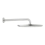 Верхній душ Grohe Rainshower Cosmopolitan 310 із душовим кронштейном 380 мм, суперсталь (26066DC0) - Фото 1