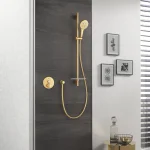 Ручной душ Grohe Rainshower Smartactive 130 с 3 режимами струи, золото (26574GN0) - Фото 4