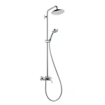 Душевая система Hansgrohe Cromar 220 1jet Showerpipe со смесителем, хром (27222000) - Фото 1