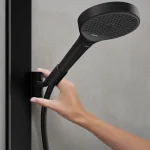 Душевая система Hansgrohe RainfinityShowerpipe250 1jet EcoSmart, термостат ShowerTablet 350, Matt Black (28742670) - Фото 3