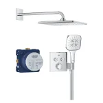 Душевая система скрытого монтажа Grohe Grohtherm SmartControl Perfekt с верхним душем Rainshower mono, хром (34865000) - Фото 1