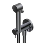 Гігієнічний душ Ritmonio шланг 80см, підключення холодної води, Brushed Black Chrome (72J017BLX) - Фото 1