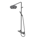 Душевая система с ручным и верхним душем Ritmonio, Brushed Black Chrome (7ADN207BLX) - Фото 1