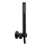 Душовий гарнітур Paffoni Tondo, з тримачем та шлангом 1500 мм, Brushed Black Nickel (ZDUP094NKNSP70) - Фото 1