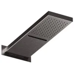Верхний душ Paffoni Cascade 530x160 мм, Brushed Black Chrome (ZSOF099NKNSP) - Фото 1