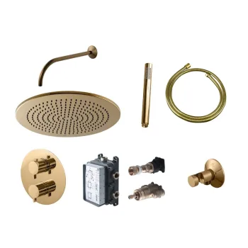 Душевой комплект Noken PACK THERMOSTATIC LIGNAGE GOLD… - Фото №1