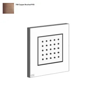 Боковая форсунка Gessi Rettangolo, внешняя часть, Copper Bruched PVD (32984708)
