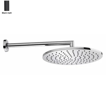 Верхній душ BOSSINI Cosmo D280 мм з тримачем, чорний матовий (H70596I00073009)