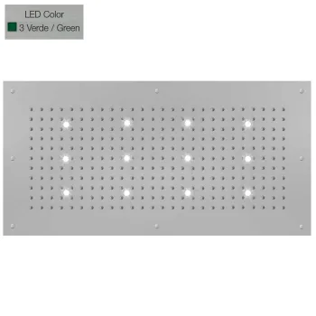 Верхний душ BOSSINI DREAM-XL RECTANGULAR, 12LED (зеленый),… - Фото №1