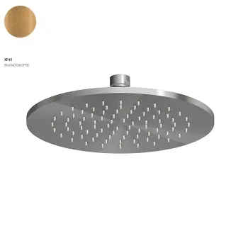 Верхній душ Zucchetti Helm 220 мм, Brushed Gold PVD… - Фото №1