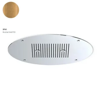 Верхній душ Zucchetti Helm 600 мм, Brushed Gold PVD… - Фото №1