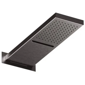 Верхній душ Paffoni Cascade 530x160 мм, Brushed Black… - Фото №1