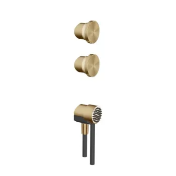Комплект ручка+ручной душ Gessi Origini, Bruched Brass… - Фото №1