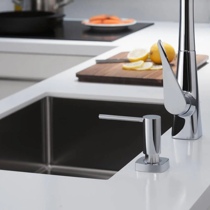 Дозатор кухонный Hansgrohe A71 врезной 500 ml, хром (40468000) - Фото 2