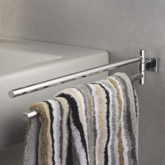 Рушникотримувач Grohe Essentials Сube подвійний 439 мм, хром (40624001) - Фото 2