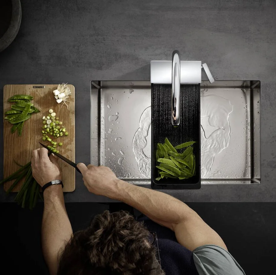 Коландер кухонний Hansgrohe F14 мультифункціональний, matt black (40963000) - Фото 3