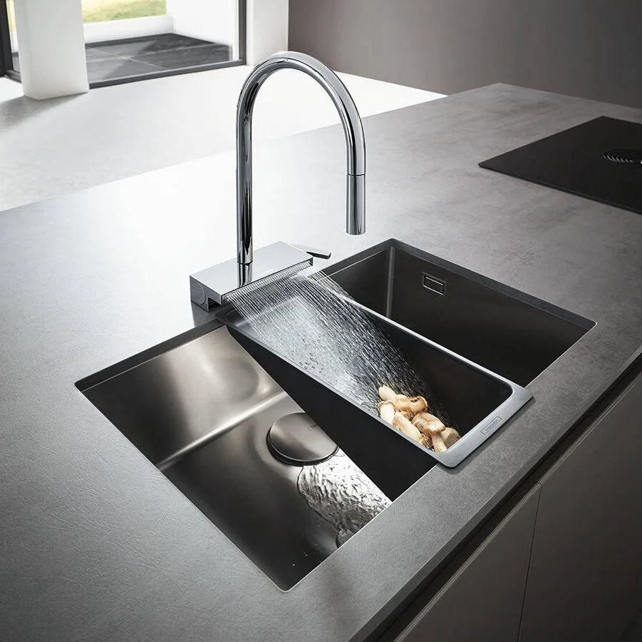 Коландер кухонний Hansgrohe F14 мультифункціональний, matt black (40963000) - Фото 2