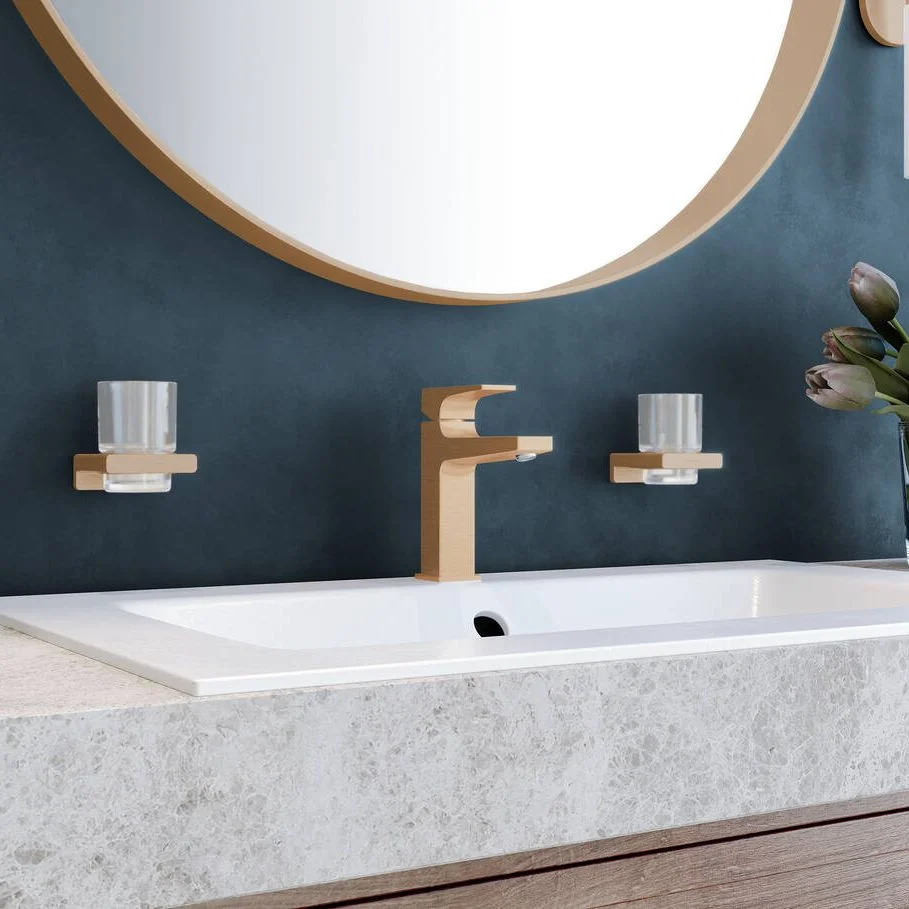 Стакан подвесной Hansgrohe AddStoris, Brushed Bronze/стекло (41749140) - Фото 2