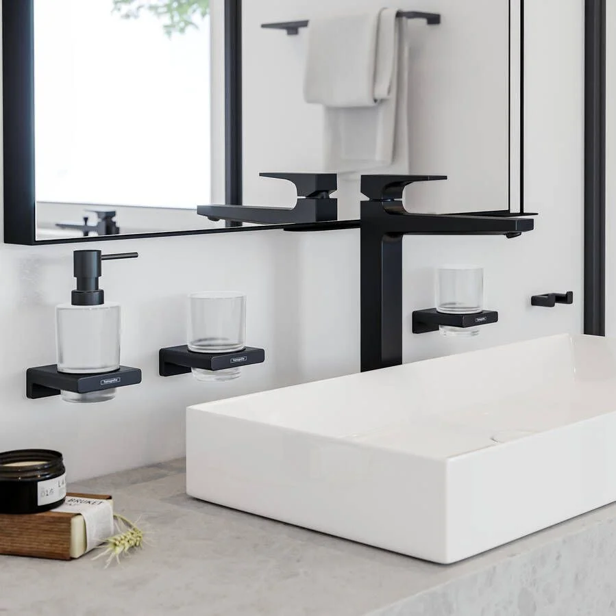 Гачок подвійний Hansgrohe AddStoris 3,6х1,6x6,6 см, Brushed Black (41755340) - Фото 2
