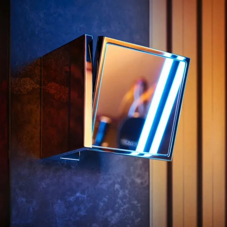 Зеркало для бритья Axor Universal Rectangular, Polished Gold Optic (42649990) - Фото 2