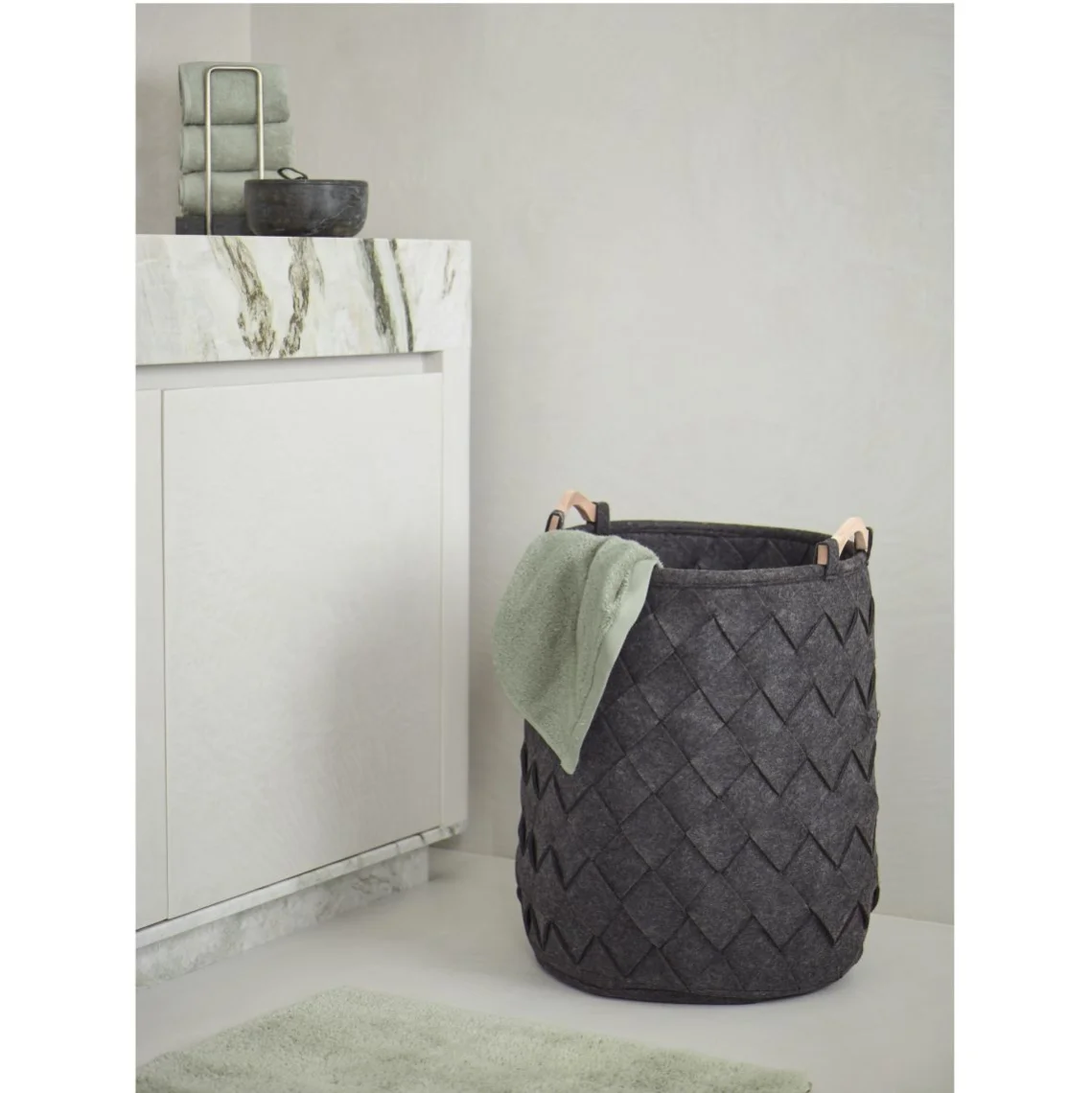 Кошик для білизни Aquanova Amy, 75л, Dark grey (AMYLAL-98) - Фото 3